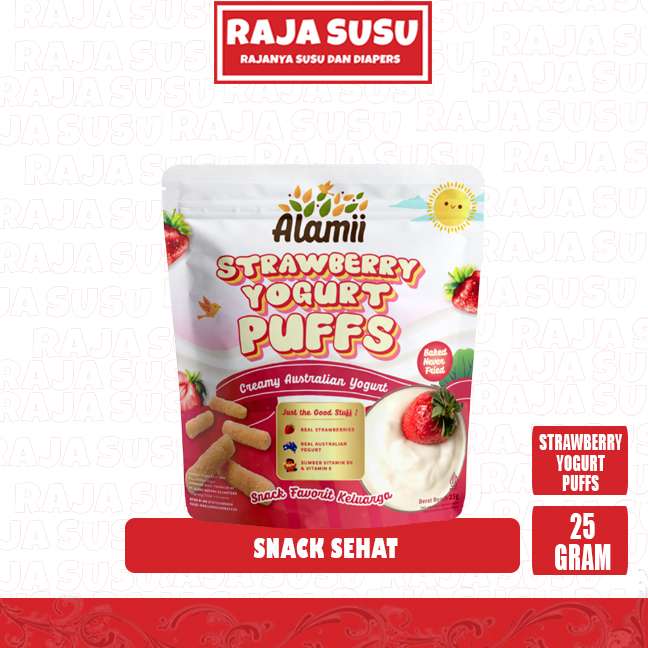 ALAMII STRAWBERRY YOGURT PUFFS 25 GR NEW