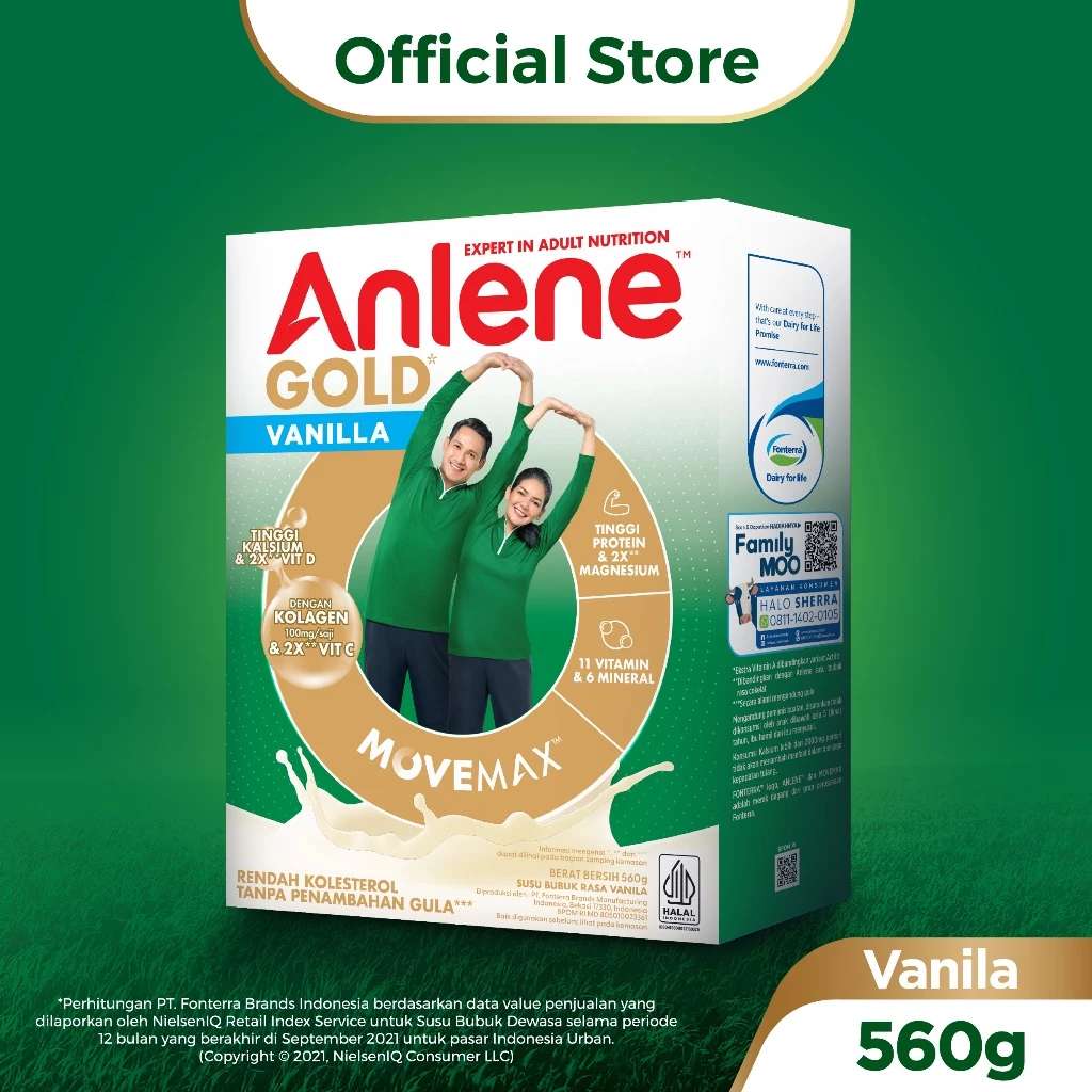 ANLENE GOLD VANILA 560GR