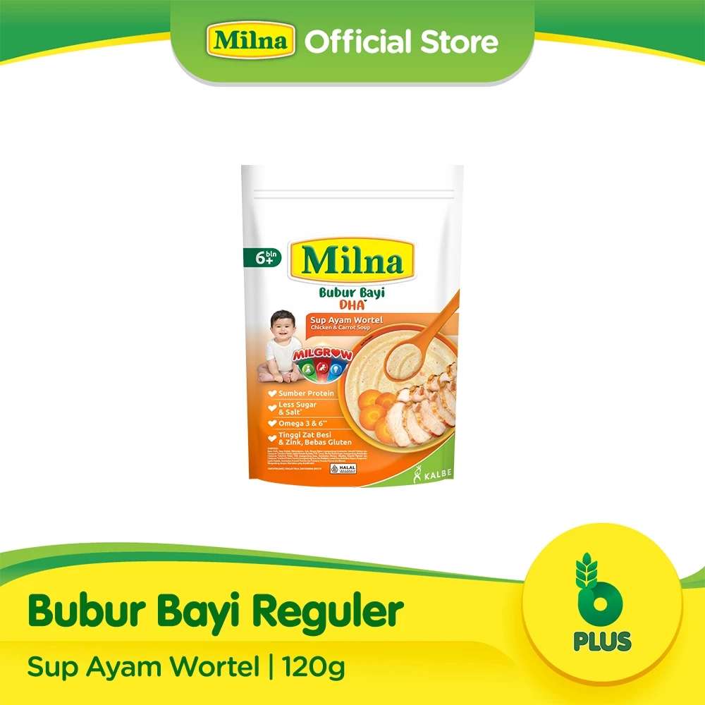 MILNA 6+ BUBUR SUP AYAM WORTEL LABU 120 GR
