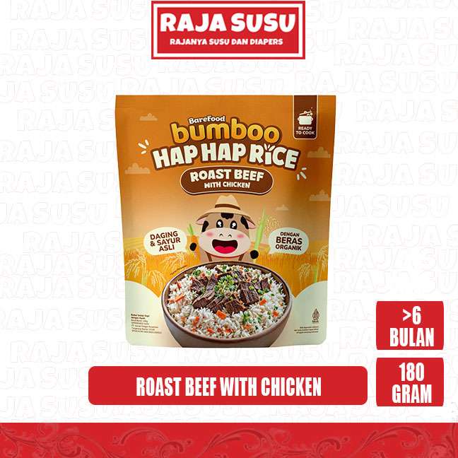 BUMBOO HAP HAP RICE ROAST BEEF WITH CHICKEN 180GR