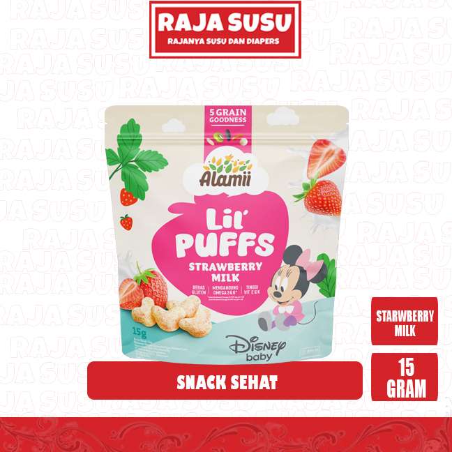 ALAMII LIL PUFFS STRAWBERRY MILK 15GR
