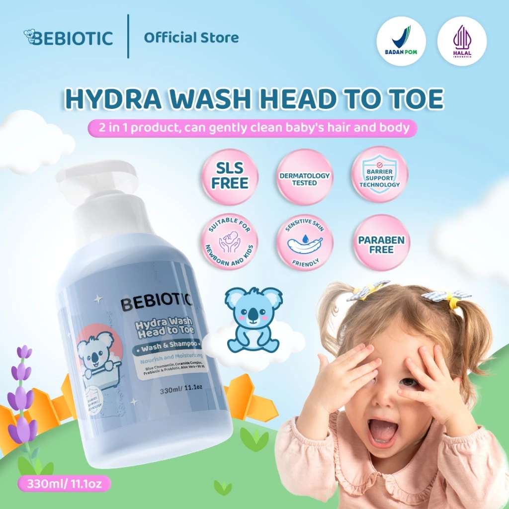 BEBIOTIC HYDRA WASH HEAD TO TOE 330 ML