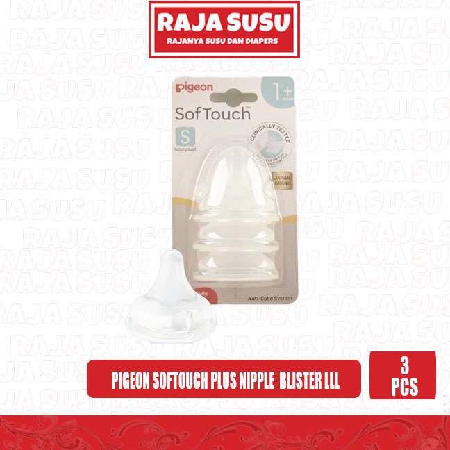 PIGEON SOFTOUCH PLUS NIPPLE 3PCS BLISTER LLL