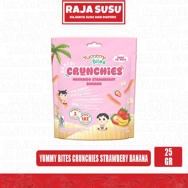 YUMMY BITES CRUNCHIES HOKKAIDO STRAWBERRY BANANA 25GR