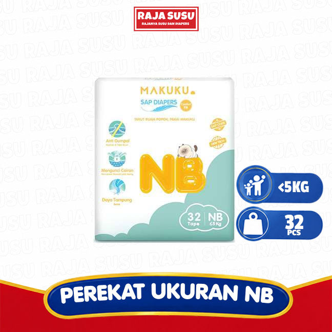 MAKUKU AIR DIAPERS COMFORT FIT NB32
