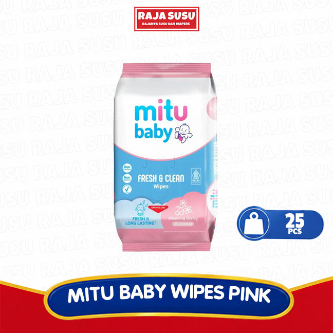 MITU BABY WIPES F&C PINK 25S SINGLE