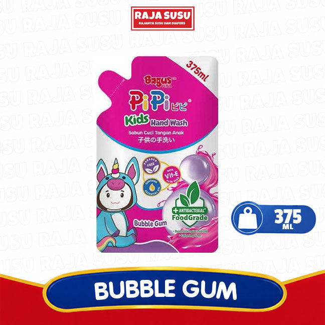 BAGUS PIPI KIDS HANDWASH POUCH 375 ML BUBBLEGUM
