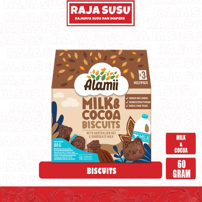 ALAMII BISCUITS MILK & COCOA 60GR