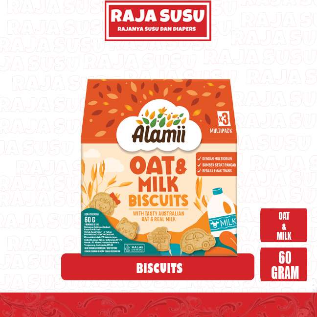 ALAMII BISCUITS OAT & MILK 60GR NEW