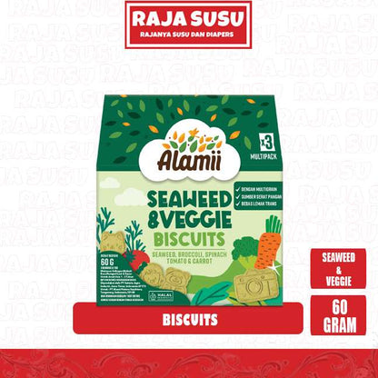 ALAMII BISCUITS SEAWEED & VEGGIE 60GR