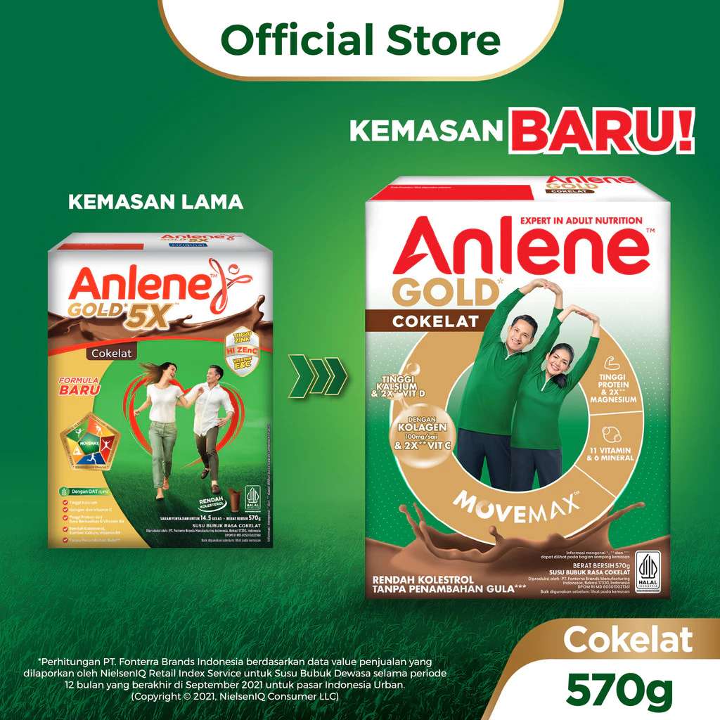ANLENE GOLD COKELAT 560GR