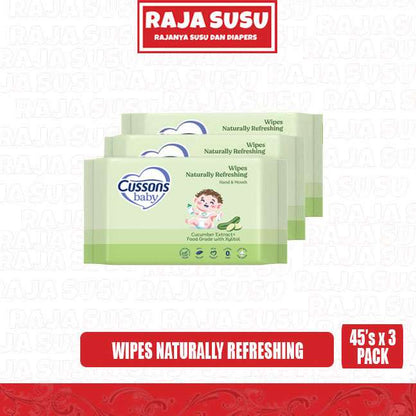 CUSSONS BABY WIPES NAT REFRESH HIJAU 45'S