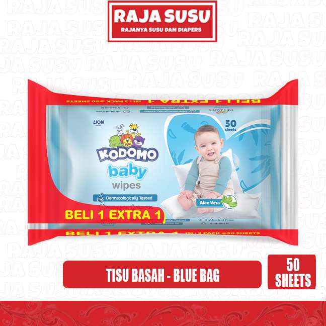 KODOMO WET WIPES BLUE BAG 50 SHT (10709)