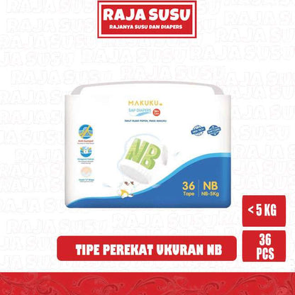 MAKUKU SAP DIAPERS SLIM CARE TAPE NB36