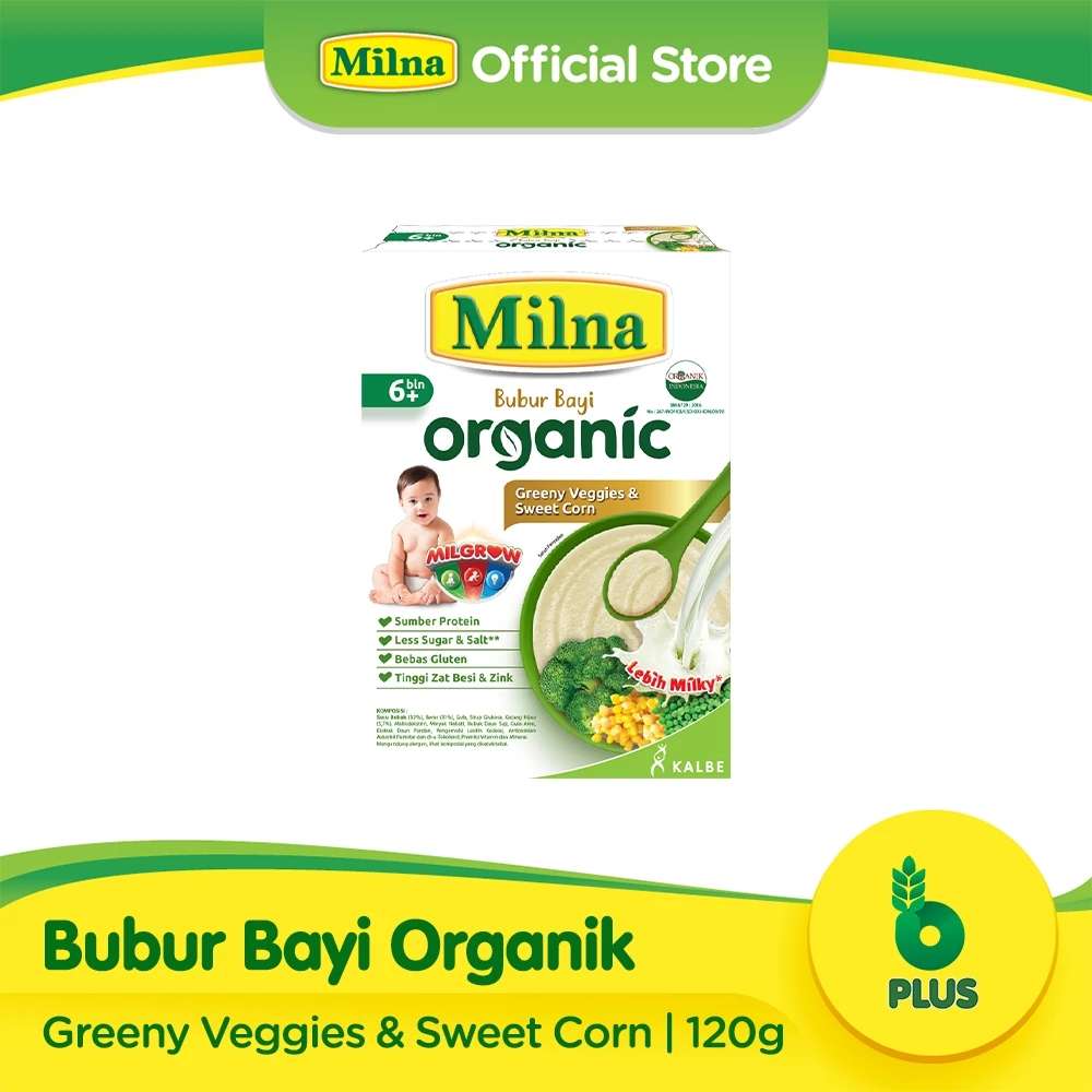 MILNA 6+ BUBUR ORGANIC KACANG HIJAU 120 GR