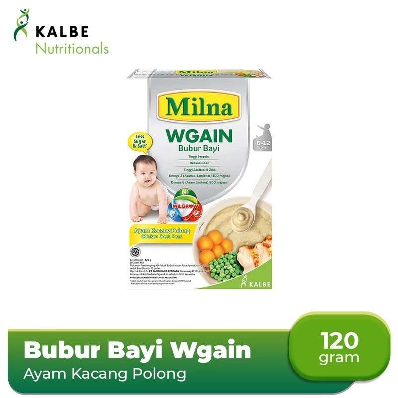 MILNA 6+ BUBUR KHUSUS AYAM KACANG POLONG 120 GR