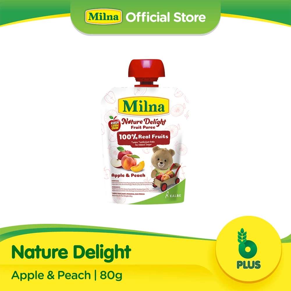 MILNA NATURE DELIGHT APPLE & PEACH 80 GR