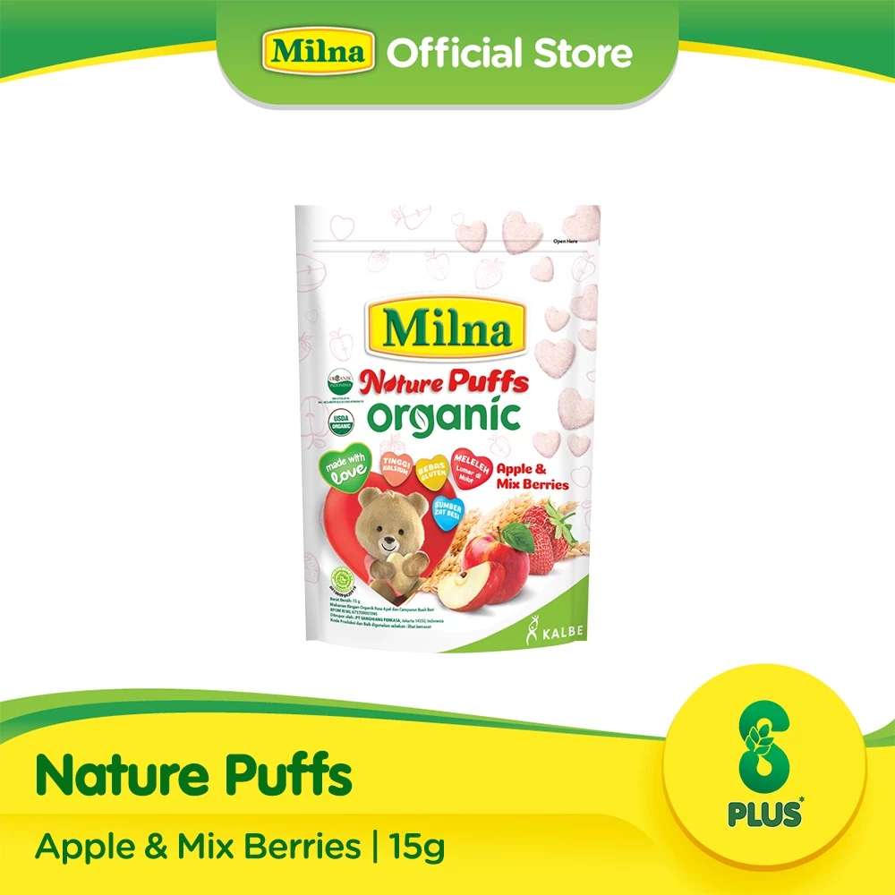 MILNA NATURE ORGANIC PUFFS APPLE MIX BERRIES