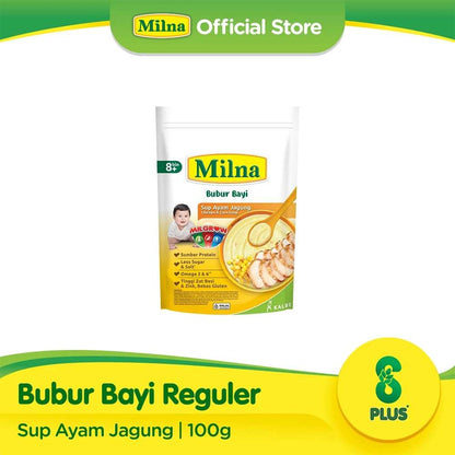 MILNA 8+ BUBUR SUP AYAM JAGUNG MANIS 100 GR