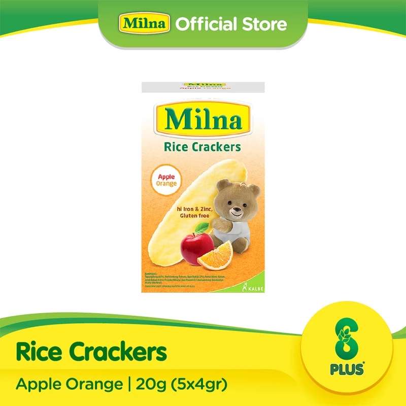 MILNA RICE CRACKERS APPLE ORANGE