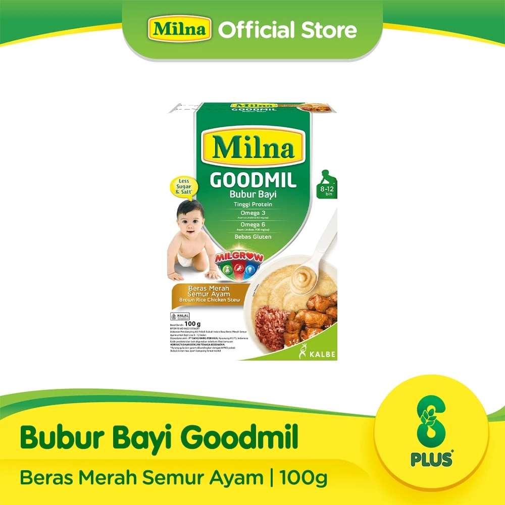 MILNA GOODMIL 8+ BERAS MERAH SEMUR AYAM 100 GR