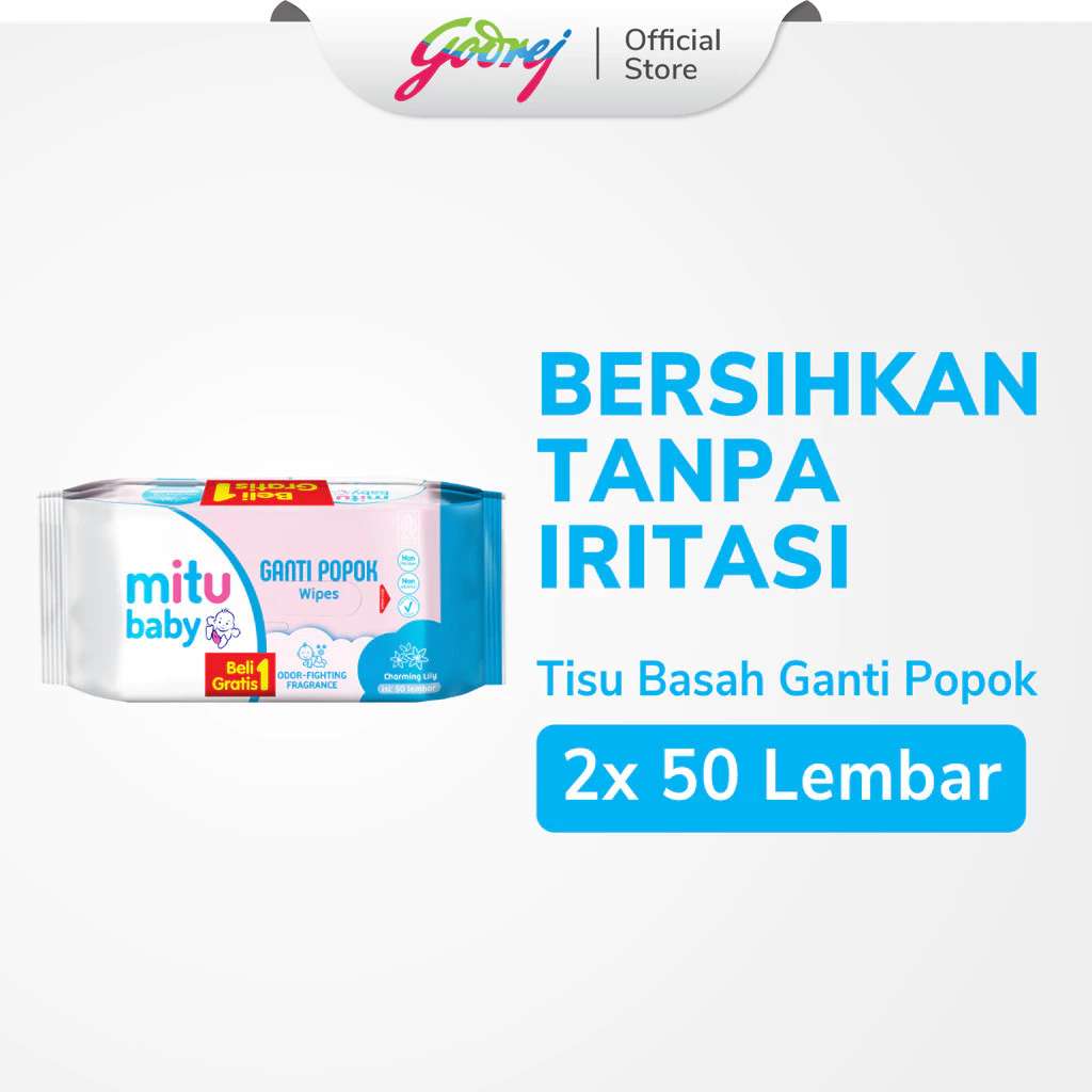 MITU BABY GANTI POPOK WIPES BLUE LILY 50'S