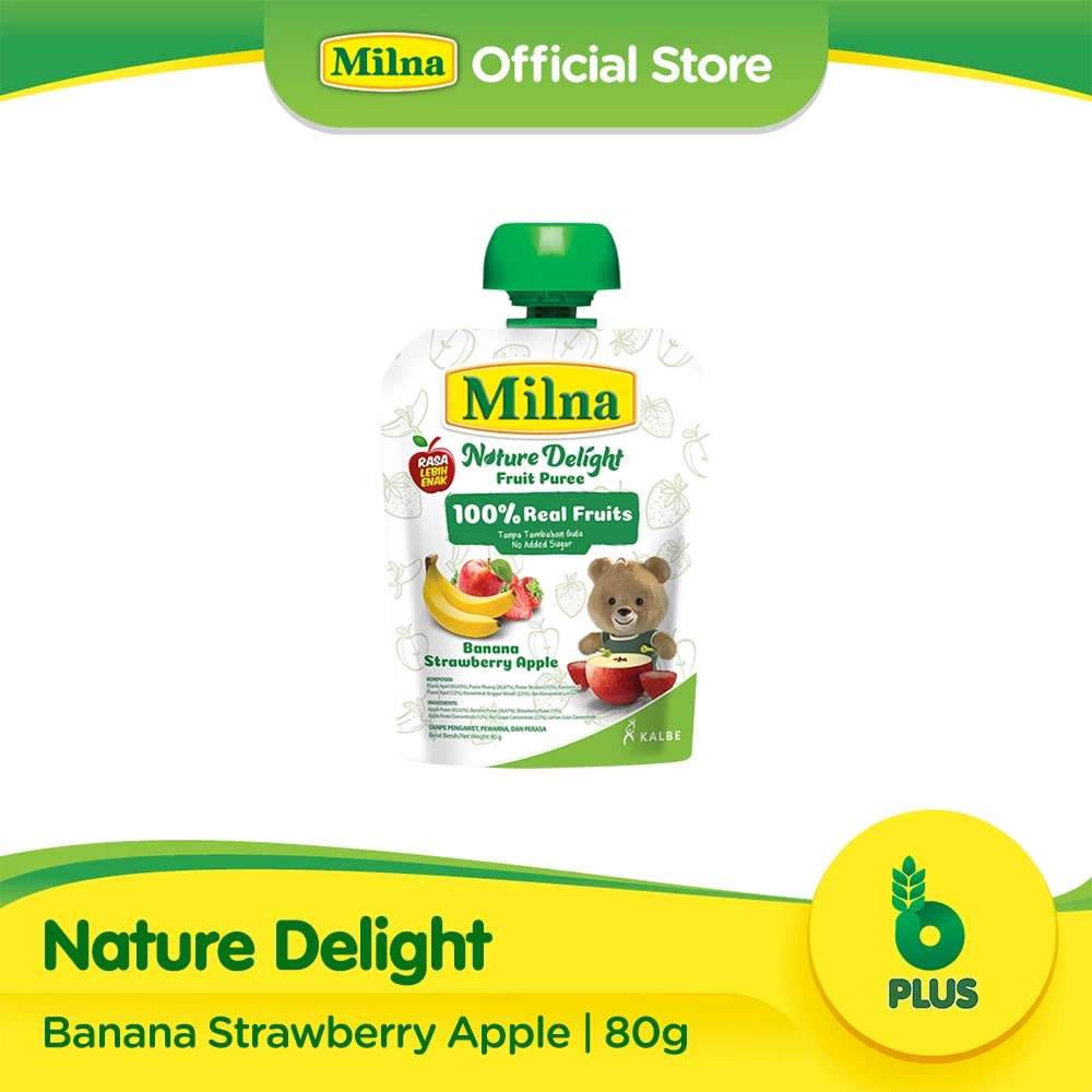 MILNA NATURE DELIGHT BANANA STRAW & APPLE 80 GR