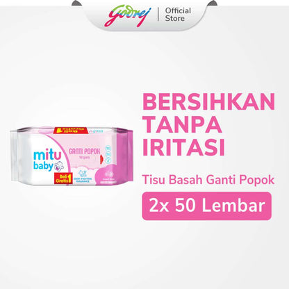 MITU BABY GANTI POPOK WIPES PINK ROSE 50'S