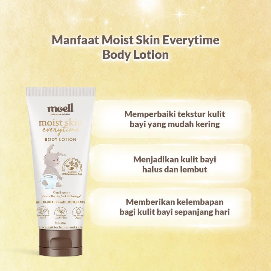 MOELL BODY LOTION BAYI - MOIST SKIN EVERYTIME (185GR)