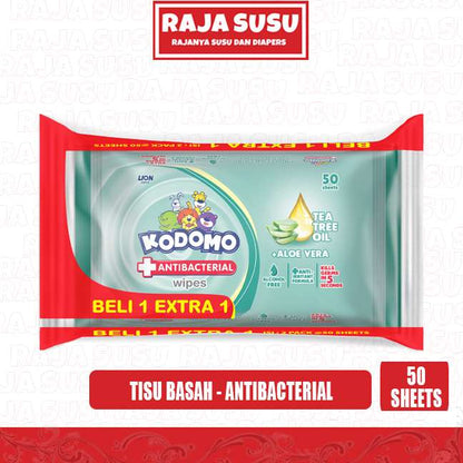 KODOMO WET WIPES ANTIBACTERIAL BAG 50S (10905)