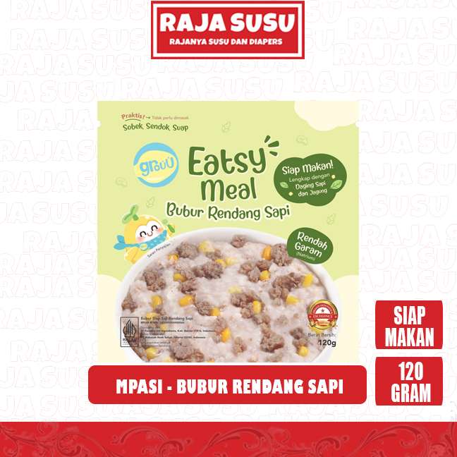 GROUU EATSY MEAL BUBUR RENDANG SAPI 120GR