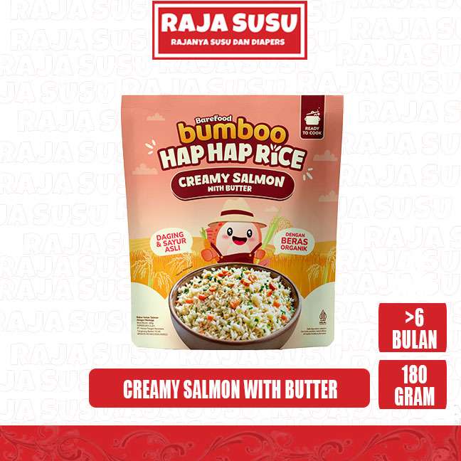 BUMBOO HAP HAP RICE CREAMY SALMON WITH BUTTER 180GR