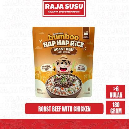 BUMBOO HAP HAP RICE ROAST BEEF WITH CHICKEN 180GR