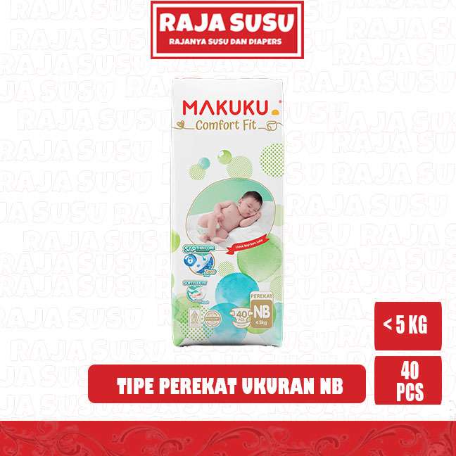 MAKUKU AIR DIAPERS COMFORT FIT TAPE NB40