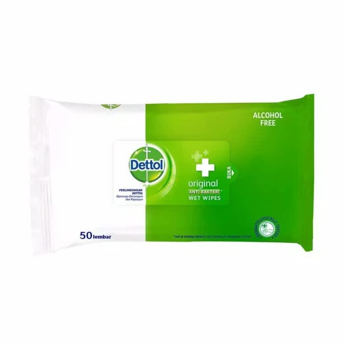 DETTOL WIPES ORIGINAL HIJAU 50'S