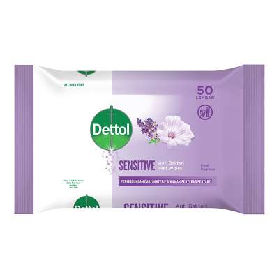 DETTOL WIPES SENSITIVE UNGU 50'S