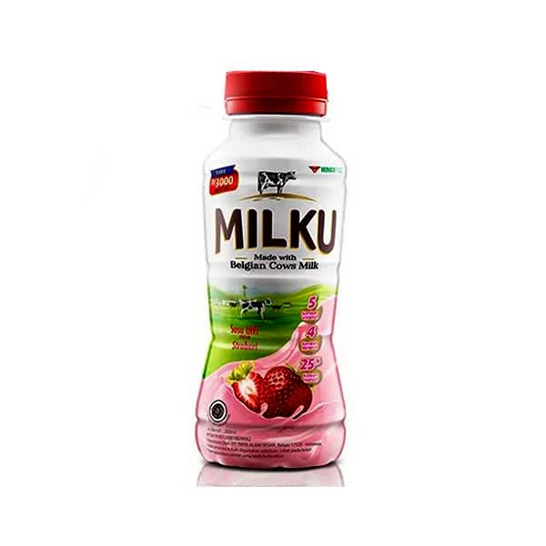 MILKU STRAWBERRY BOTOL 200 ML