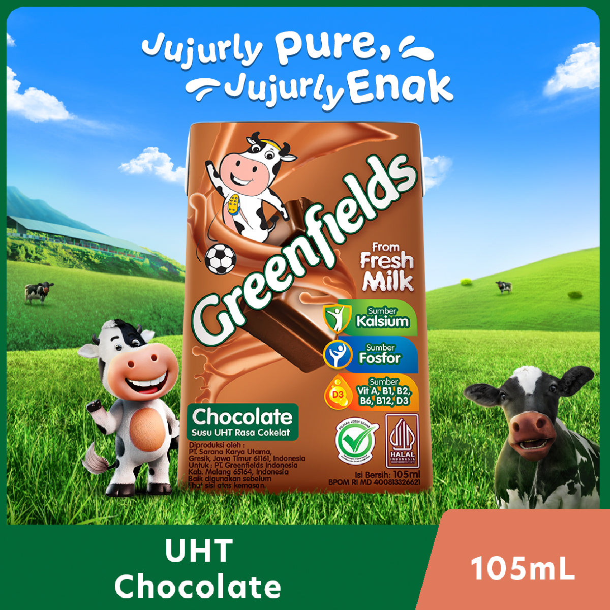 GREENFIELDS CHOCO MALT MILK 105ML