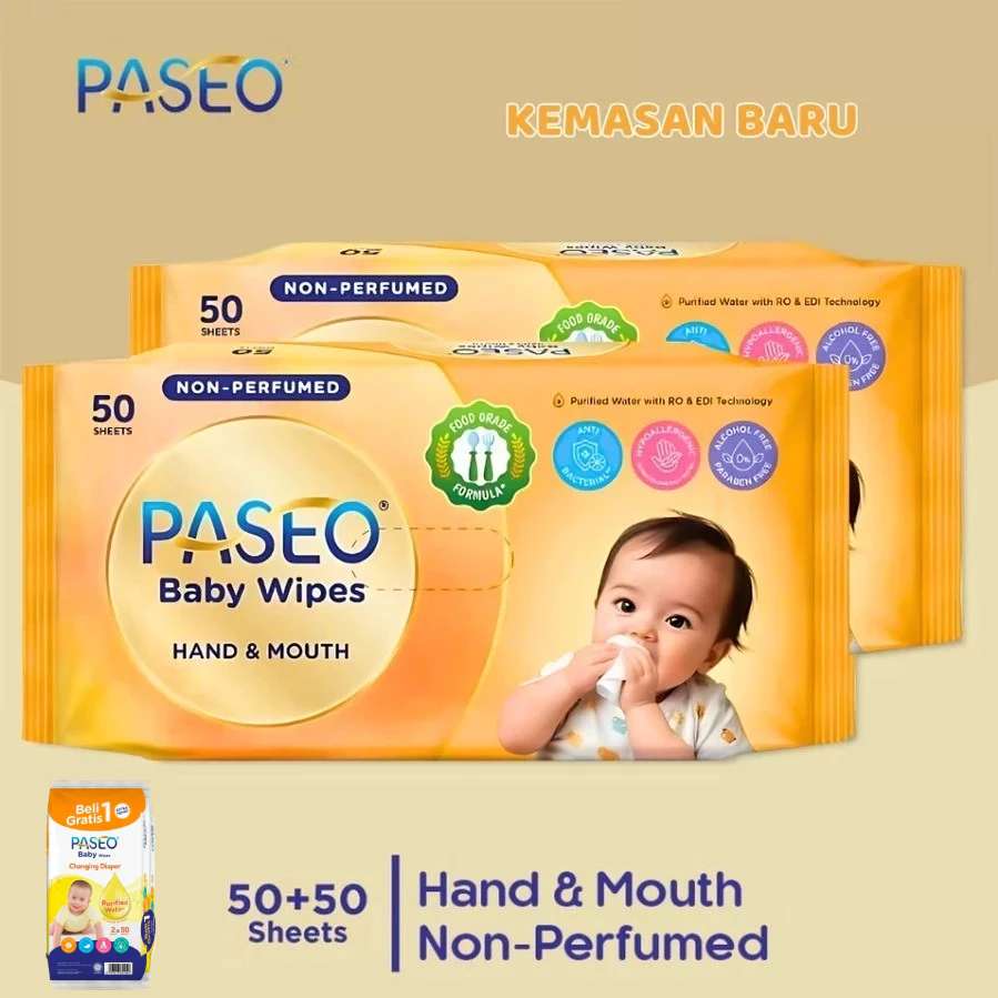 PASEO TISSUE BASAH YELLOW 50'S GAZETTE