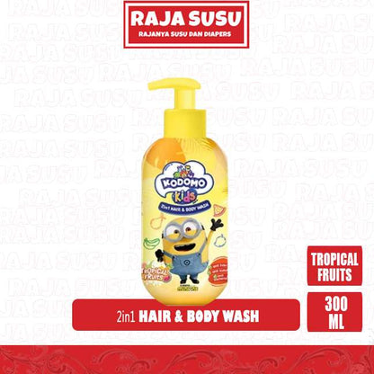 KODOMO KIDS 2IN1 HAIR & BODY YL BTL 300ML (11030)