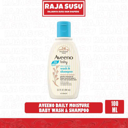 AVEENO DAILY MOISTURE BABY WASH & SHAMPOO 100ML