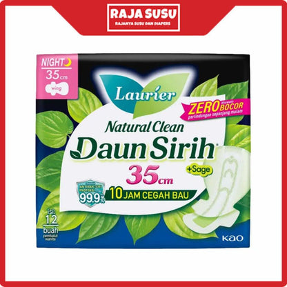 LAURIER NATURAL CLEAN NIGHT 35CM 12S