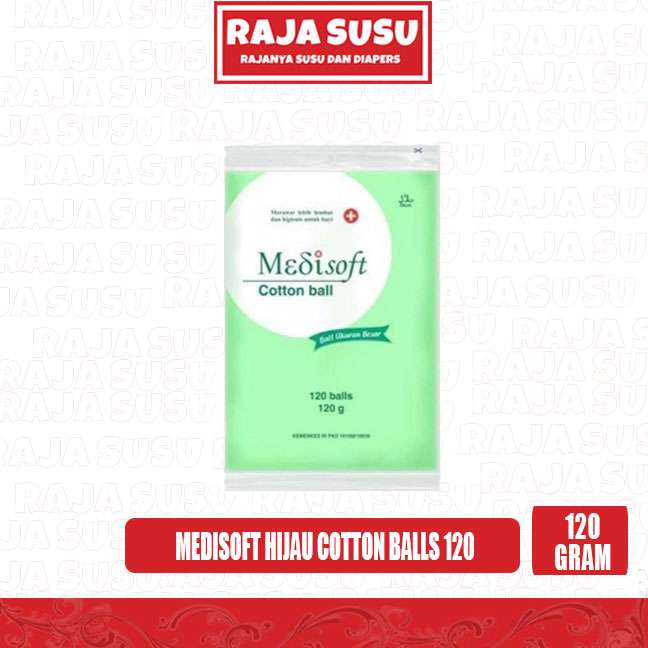 MEDISOFT HIJAU COTTON BALLS 120 120GR