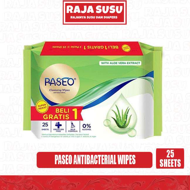 PASEO ANTIBACTERIAL WIPES 25S