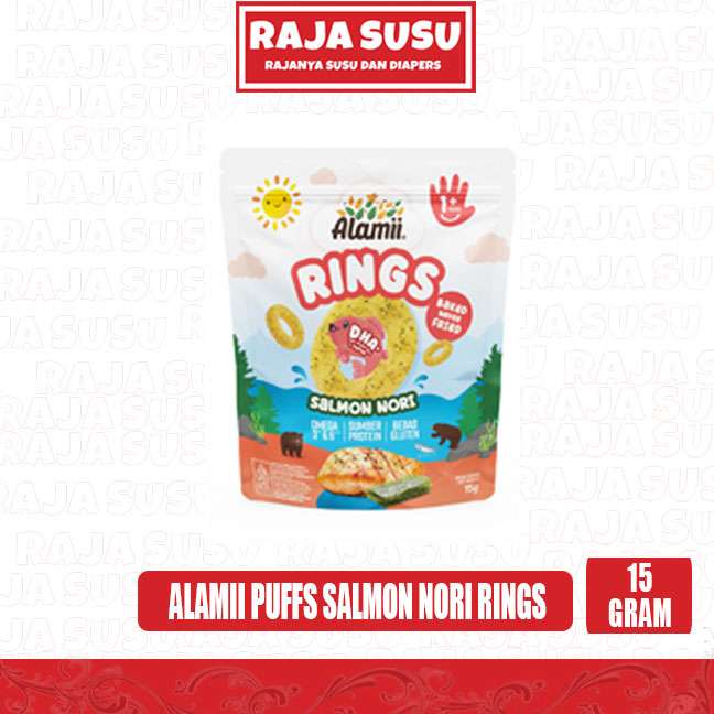 ALAMII PUFFS SALMON NORI RINGS 15GR