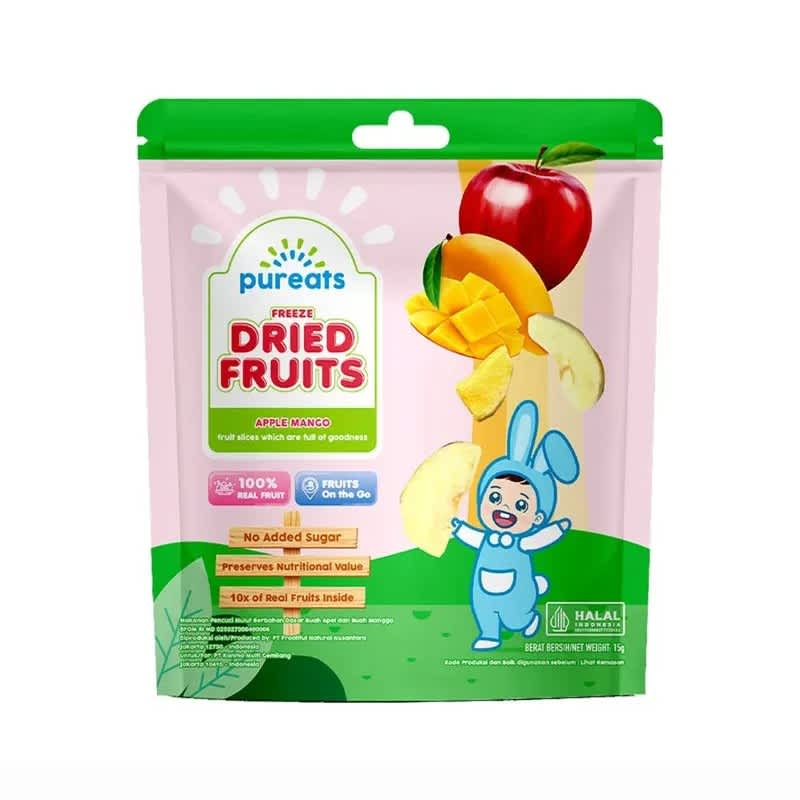 PUREATS FREEZE DRIED APPLE MANGO 15GR