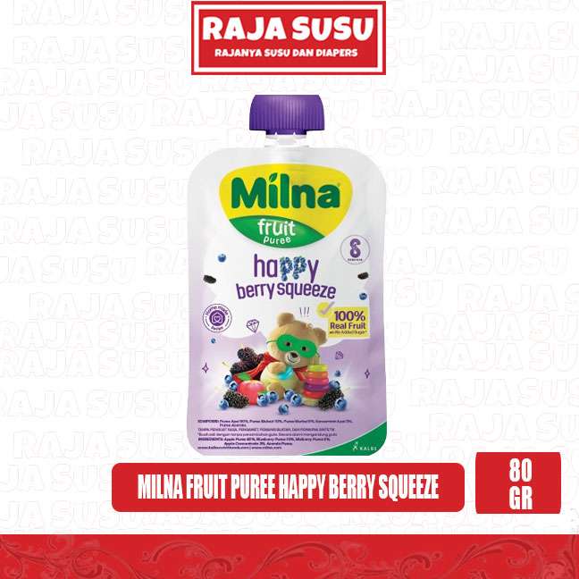 MILNA FRUIT PUREE HAPPY BERRY SQUEEZE 80GR