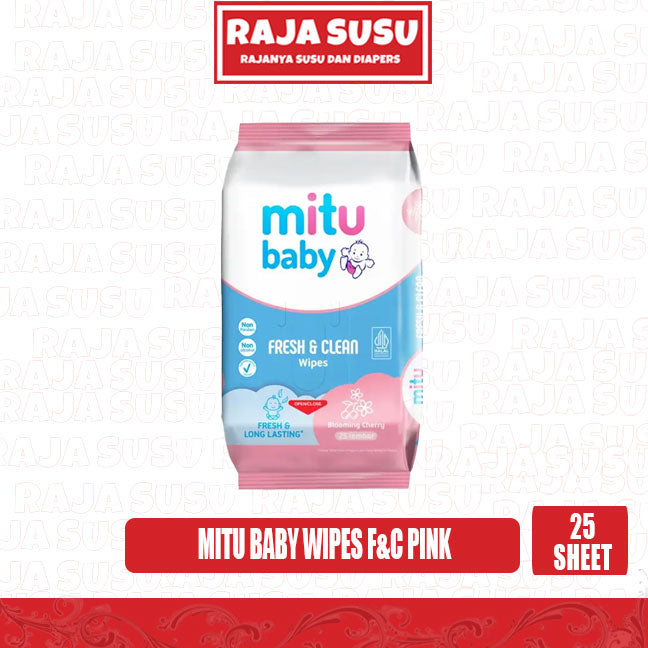 MITU BABY WIPES F&C PINK 25S SINGLE
