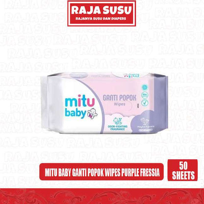MITU BABY GANTI POPOK WIPES PURPLE FRESSIA 50'S