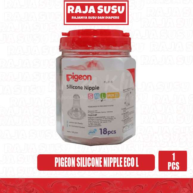 PIGEON SILICONE NIPPLE ECO L (NEW)